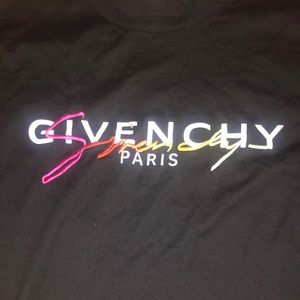 GIVENCHY REGULAR FIT RAINBOW SIGNATURE LOGO TEE